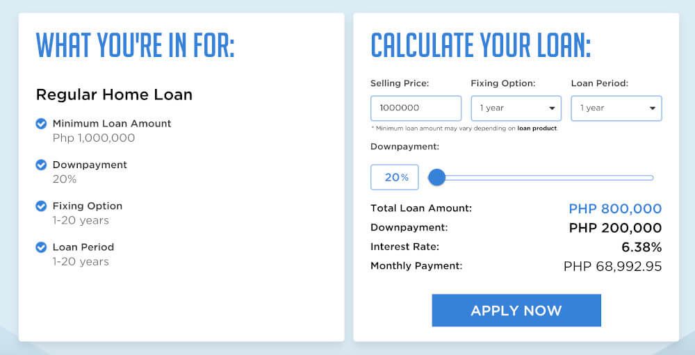 RCBC Home Loan Calculator