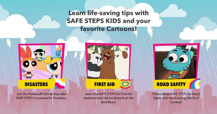 SAFE STEPS KIDS Cartoon Characters