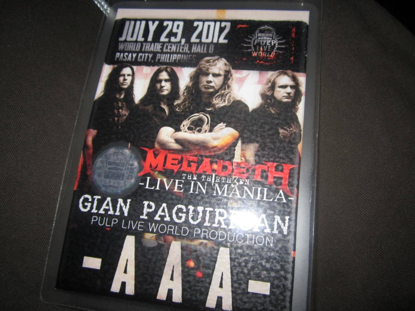 Megadeth Live in Manila - All Access Areas