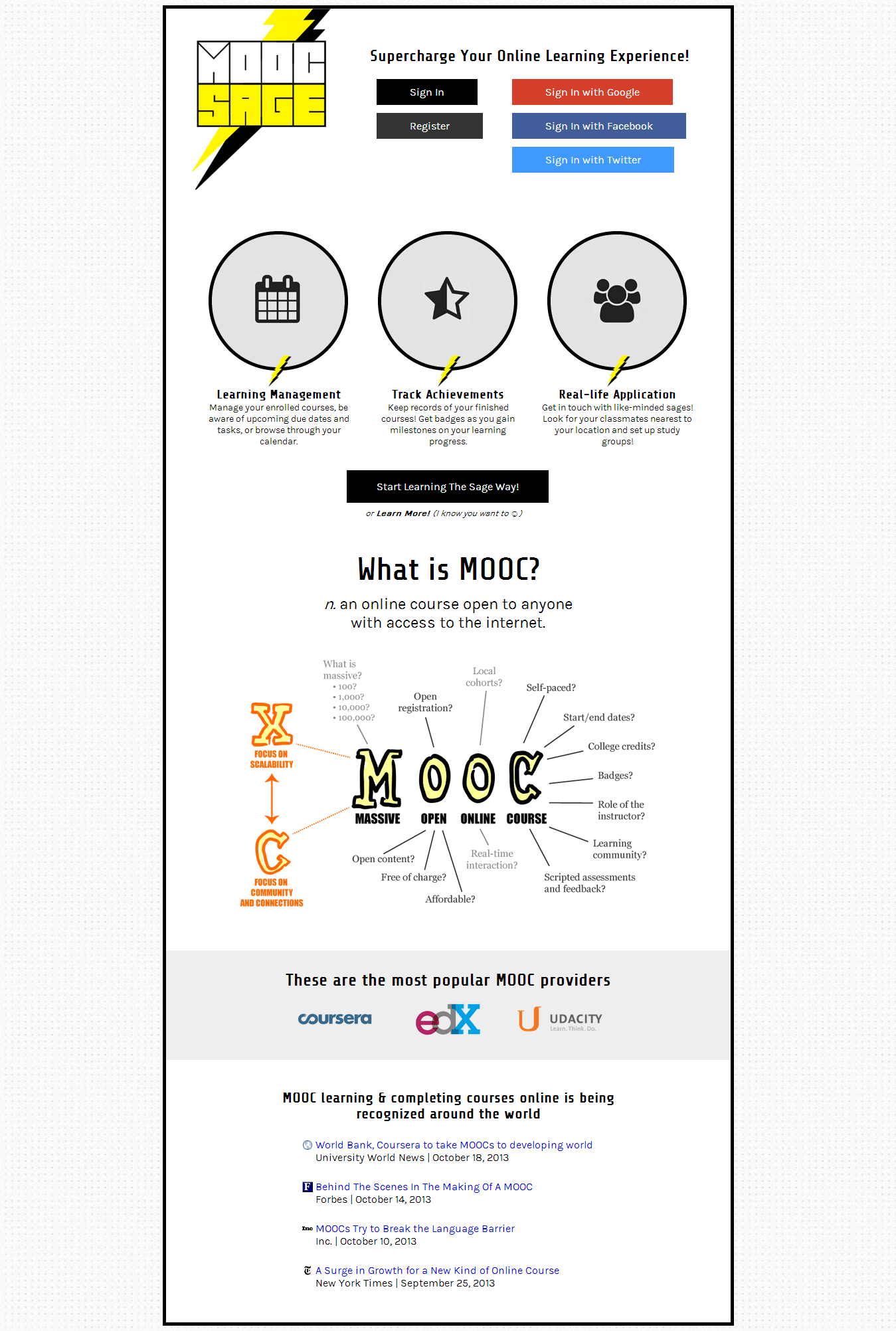 MOOCsage Home Page