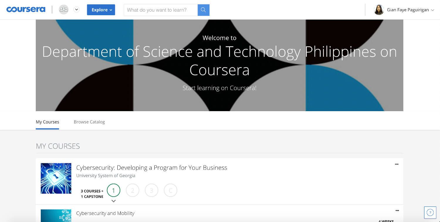 Coursera DOST Dashboard