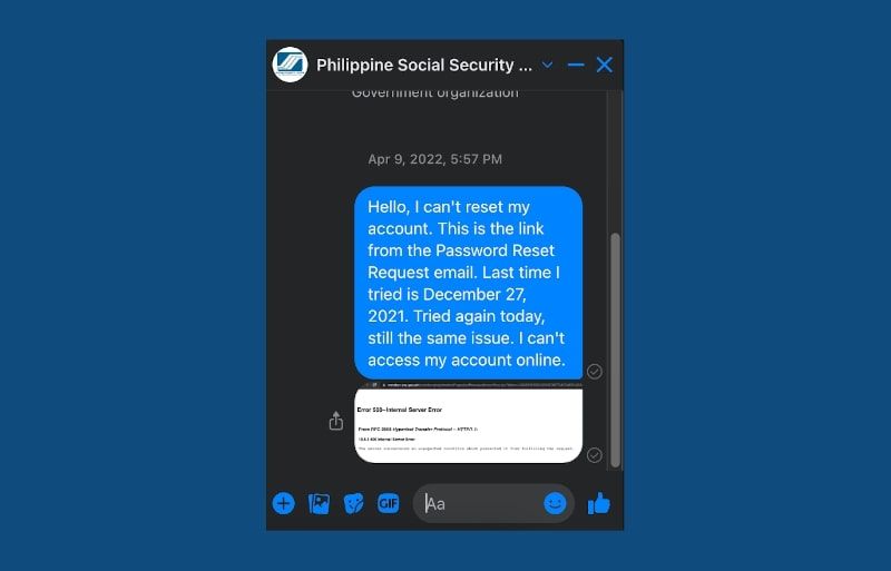 SSS Facebook Messenger April 2022